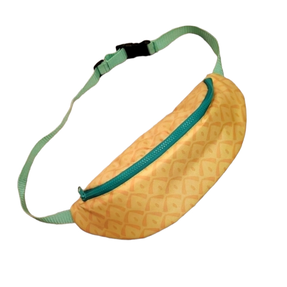 Yellow pineapple insulated fanny pack